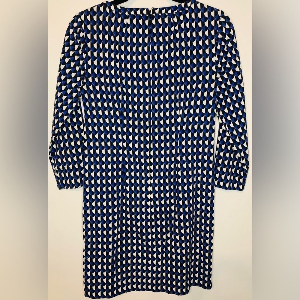 J. Crew Graphic Black and Purple Crewneck Cotton Stretch Dress Size 00! - Picture 5 of 11